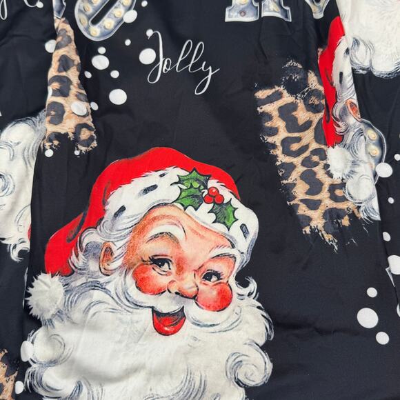 Lightweight Stretchy Comfy Santa Christmas Pull On Onesie Jumpsuit Women's XL - Picture 8 of 8